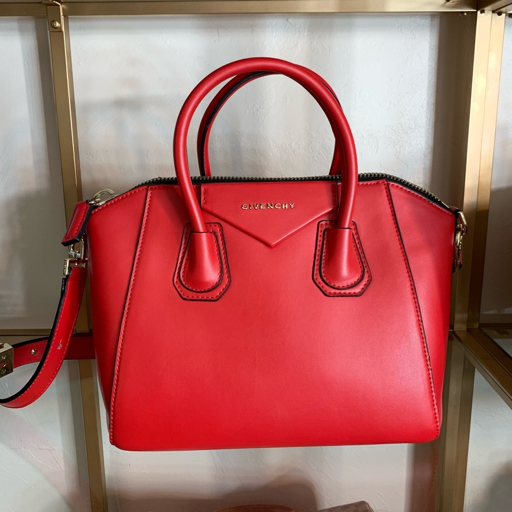 Red handbag